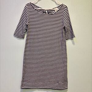 We The Free Black and White Striped Short Sleeve Dress with Back Cutout Size S